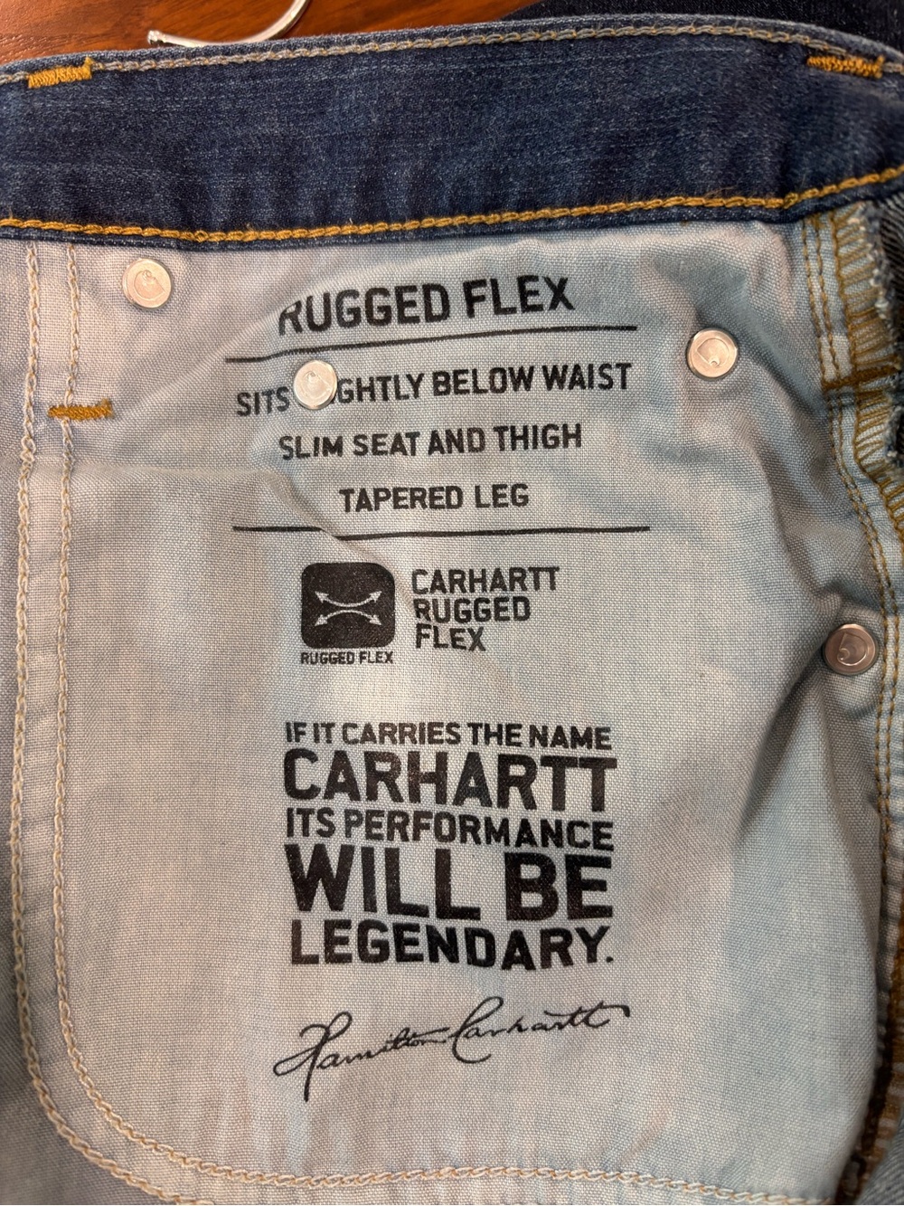 Carhartt Men's Straight Fit Indigo Blue Jeans 36 x 30 NWOT - Picture 3 of 4
